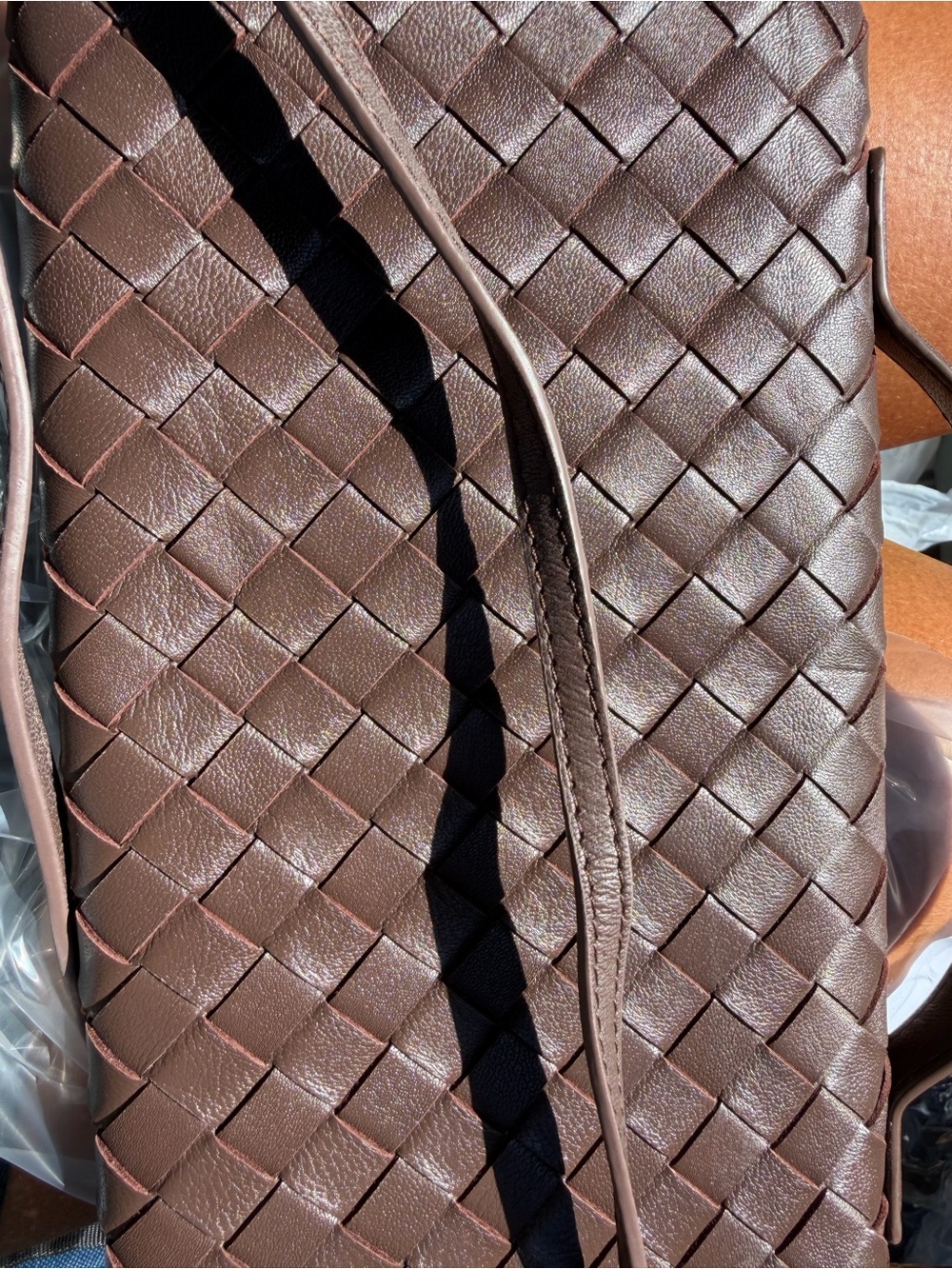 Quince NWOT Eloise Handwoven Clutch in Dark Brown 1339 - Picture 11 of 13
